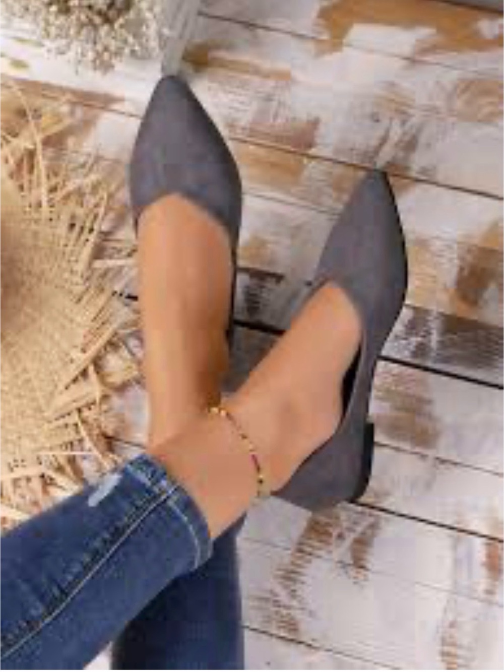 J. Jill Pointed Toe Gray Flats